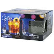 Wholesale - 4pc 12.8oz DOF Glass Set Lattice Pattern CB Gibson Home C/P 4, UPC: 085081625113